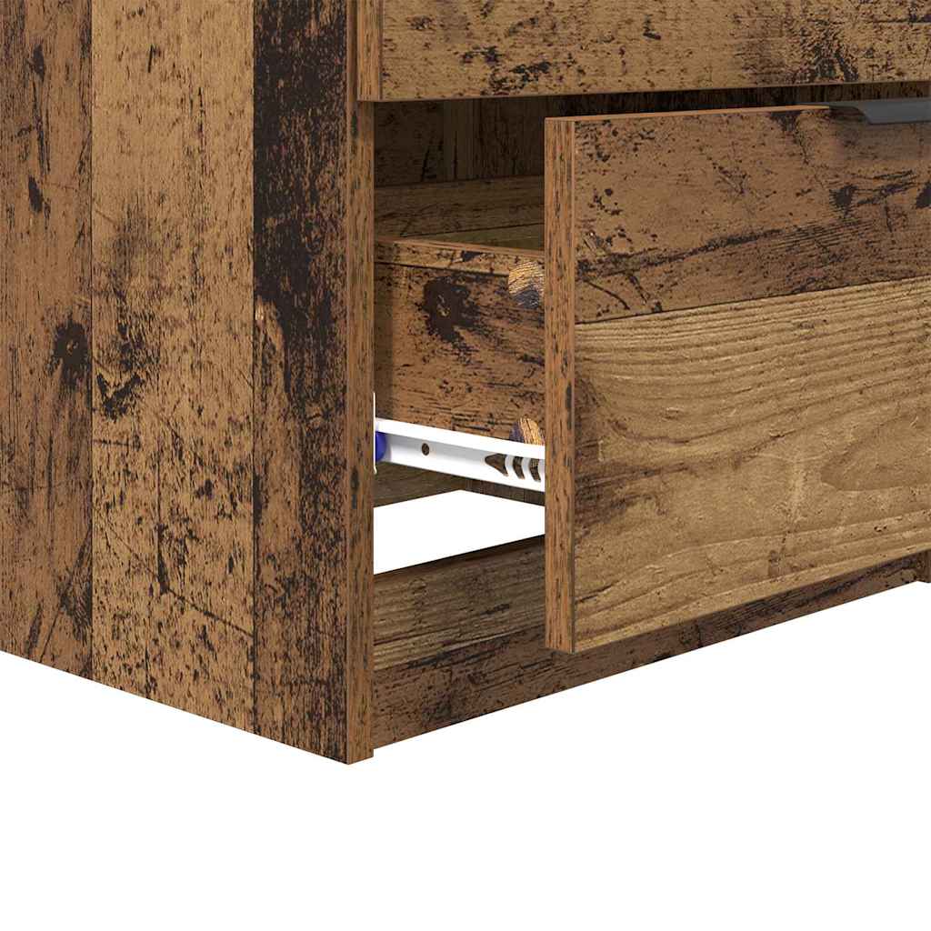 Nachttisch 2 pcs Altholz 45 x 39 x 50 cm Holzwerkstoff