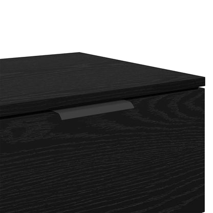 Nachttisch 2 pcs Schwarz Eichen-Optik 45 x 39 x 50 cm