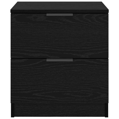 Nachttisch 2 pcs Schwarz Eichen-Optik 45 x 39 x 50 cm