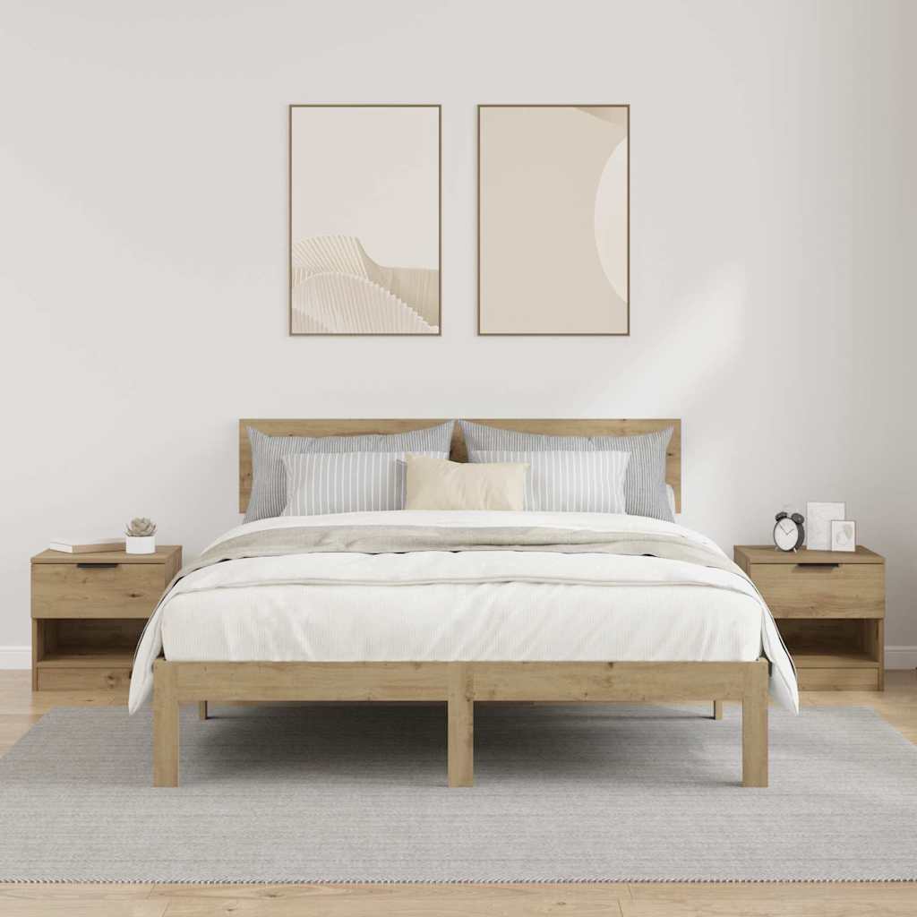 Bettschrank 2 pcs Artisan-Eiche 40 x 39 x 40 cm Holzwerkstoff