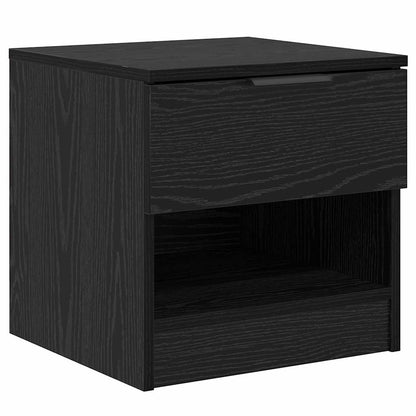 Bettschrank 2 pcs Schwarz Eichen-Optik 40 x 39 x 40 cm