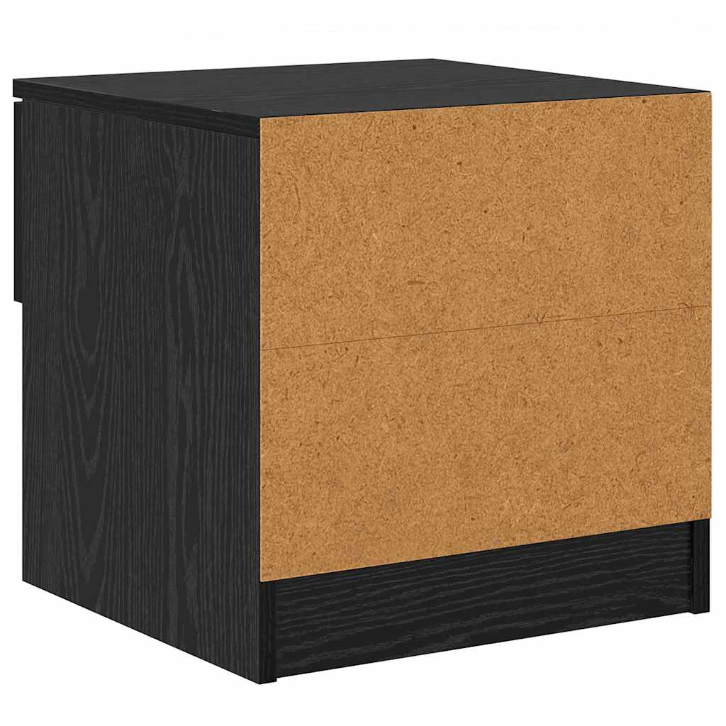 Bettschrank 2 pcs Schwarz Eichen-Optik 40 x 39 x 40 cm