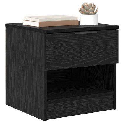 Bettschrank 2 pcs Schwarz Eichen-Optik 40 x 39 x 40 cm