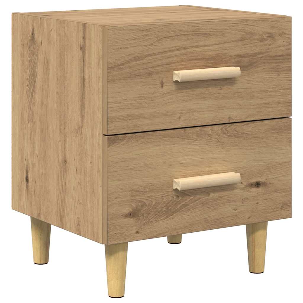 Bettschrank 2 pcs Eiche handwerklich 40 x 35 x 47,5 cm