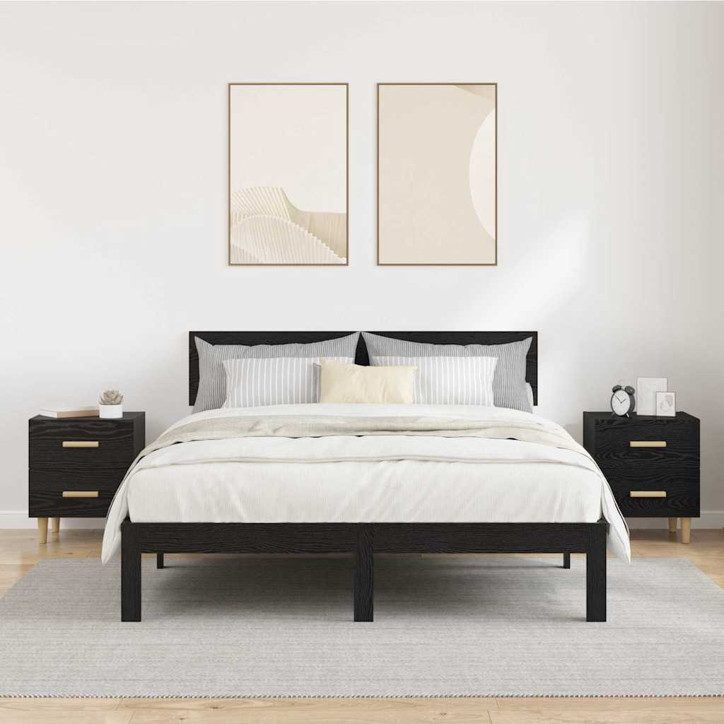Bettschrank 2 pcs Schwarze Eiche 40 x 35 x 47,5 cm