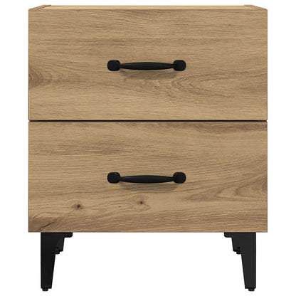 Bettschrank 2 pcs Eiche handwerklich 40 x 35 x 47,5 cm