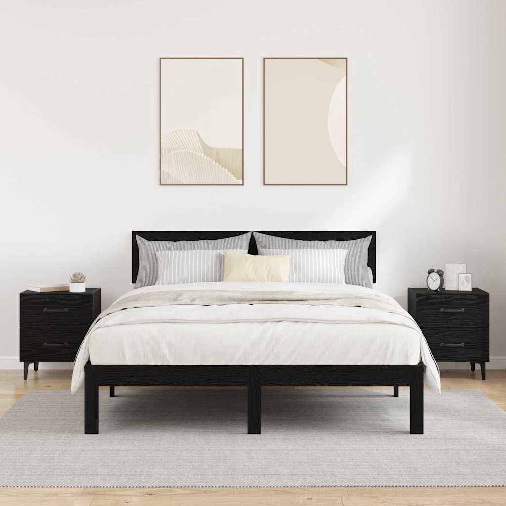 Bettschrank 2 pcs Schwarze Eiche 40 x 35 x 47,5 cm