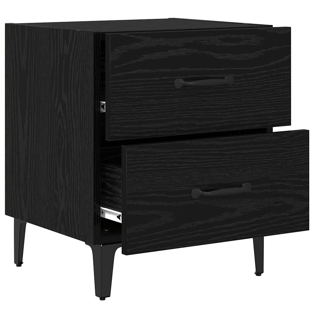 Bettschrank 2 pcs Schwarze Eiche 40 x 35 x 47,5 cm