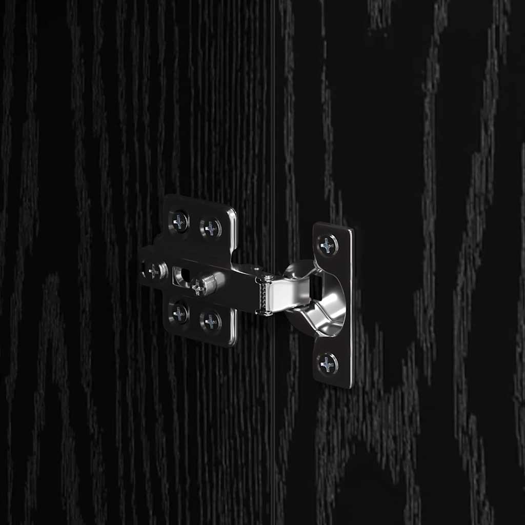 Sideboard Schwarz Eichen-Optik 70 x 34 x 90 cm Holzwerkstoff