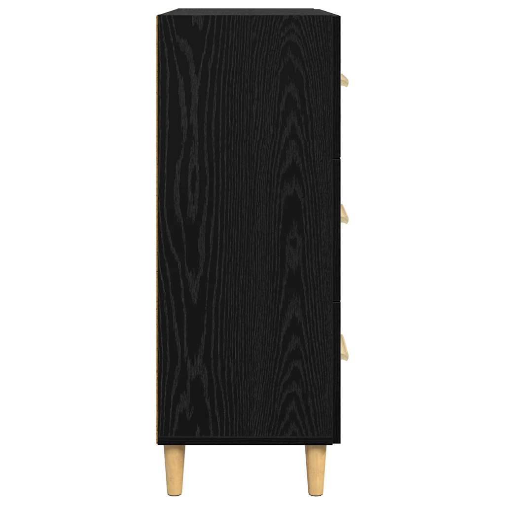 Sideboard Schwarz Eichen-Optik 69,5 x 34 x 90 cm Holzwerkstoff