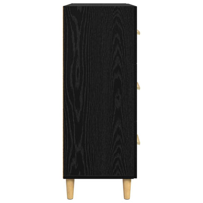 Sideboard Schwarz Eichen-Optik 69,5 x 34 x 90 cm Holzwerkstoff