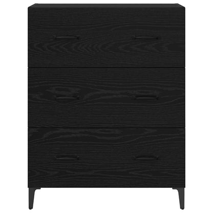 Sideboard Schwarz Eichen-Optik 69,5 x 34 x 90 cm Holzwerkstoff