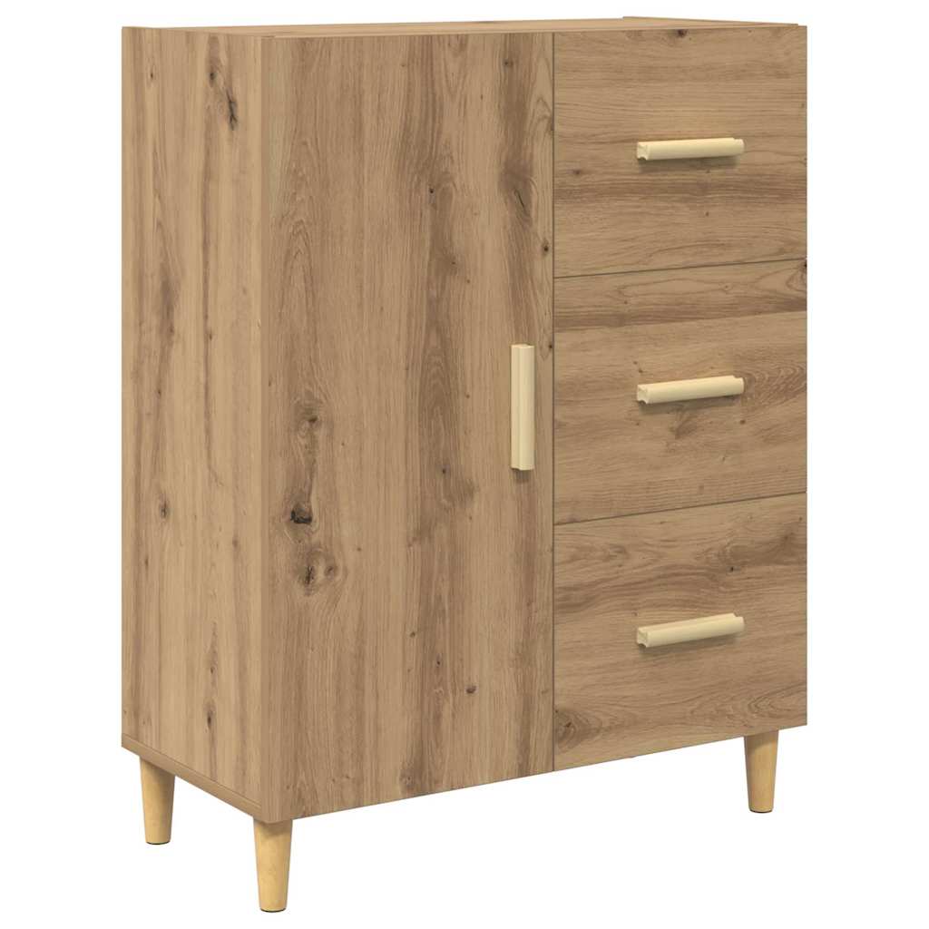 Sideboard Eiche handwerklich 34 x 69.5 x 90 cm Holzwerkstoff