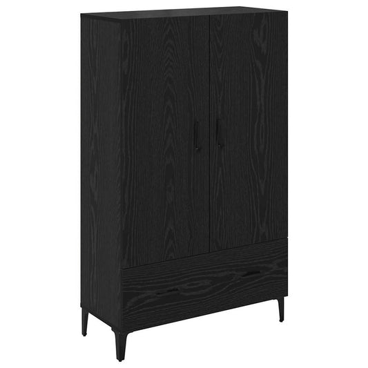 Highboard mit Schubladen Schwarz Eichen-Optik 70 x 31 x 115 cm