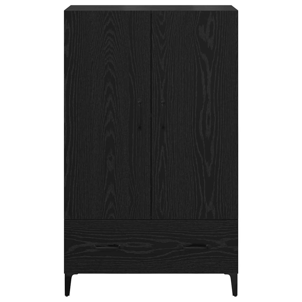Highboard mit Schubladen Schwarz Eichen-Optik 70 x 31 x 115 cm