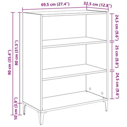 Sideboard Artisan-Eiche 69,5 x 32,5 x 90 cm Holzwerkstoff