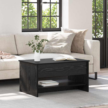 Couchtisch Schwarz Eichen-Optik 80 x 50.5 x 41.5 cm