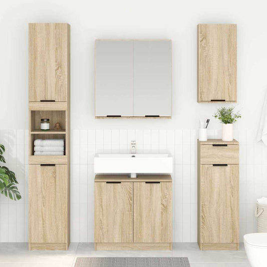 Badezimmerschrank mit Speicher Sonoma-Eiche 64,5 x 33,5 x 59 cm
