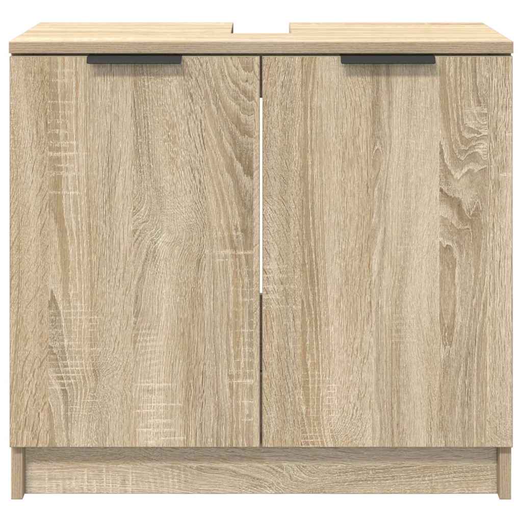 Badezimmerschrank mit Speicher Sonoma-Eiche 64,5 x 33,5 x 59 cm
