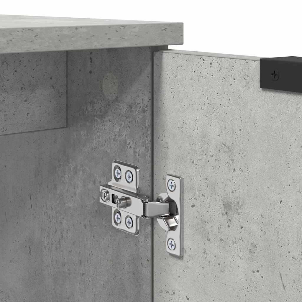 Badezimmerschrank Beton Grau 64,5 x 33,5 x 59 cm Holzwerkstoff