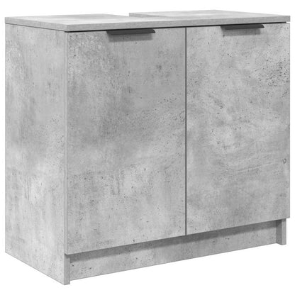 Badezimmerschrank Beton Grau 64,5 x 33,5 x 59 cm Holzwerkstoff