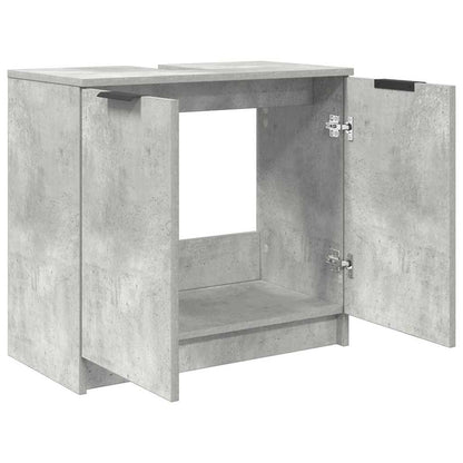 Badezimmerschrank Beton Grau 64,5 x 33,5 x 59 cm Holzwerkstoff