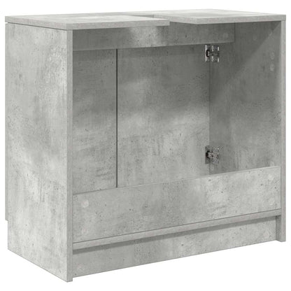 Badezimmerschrank Beton Grau 64,5 x 33,5 x 59 cm Holzwerkstoff