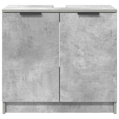 Badezimmerschrank Beton Grau 64,5 x 33,5 x 59 cm Holzwerkstoff