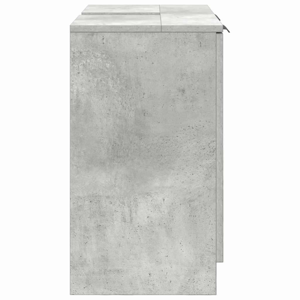 Badezimmerschrank Beton Grau 64,5 x 33,5 x 59 cm Holzwerkstoff