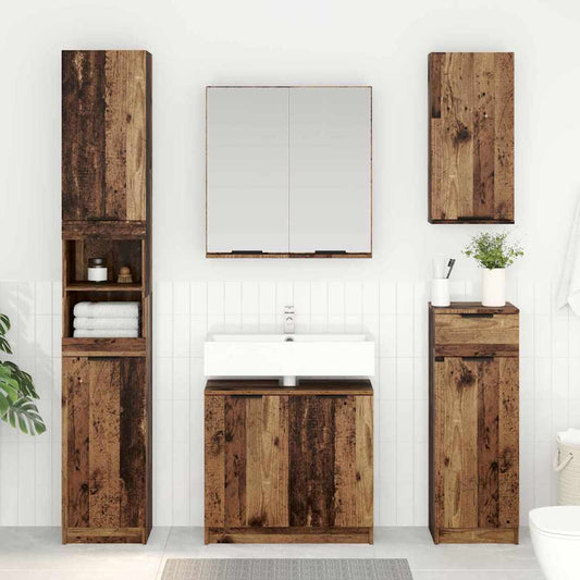 Badezimmerschrank Altholz 64,5 x 33,5 x 59 cm Holzwerkstoff
