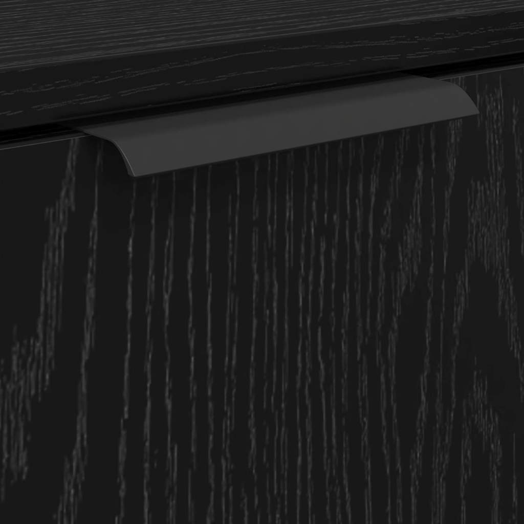 Badezimmerschrank Schwarz Eichen-Optik 64,5 x 33,5 x 59 cm