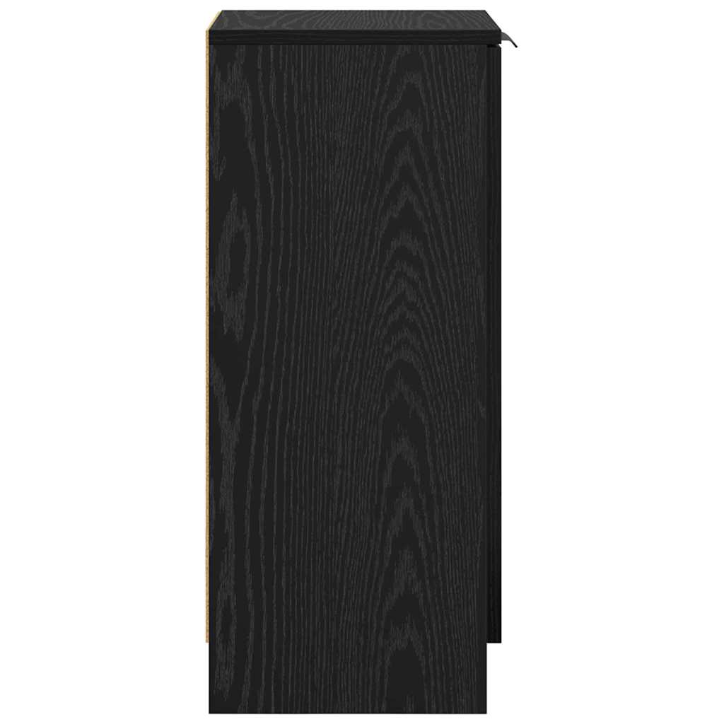Sideboard Schwarze Eiche 30 x 30 x 70 cm Holzwerkstoff