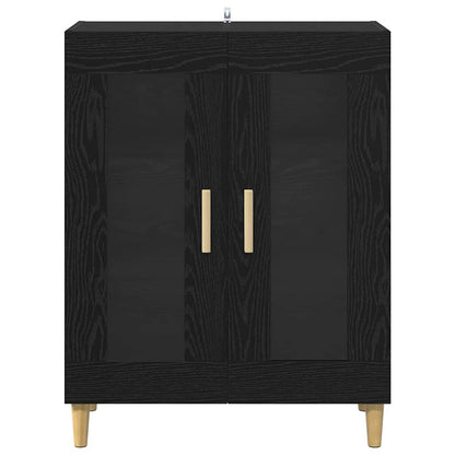 Sideboard Schwarz Eichen-Optik 69,5 x 34 x 90 cm Holzwerkstoff