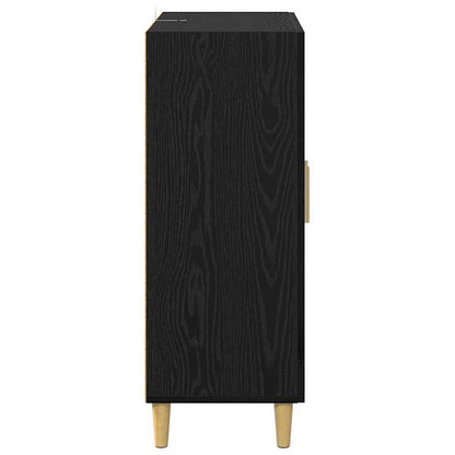 Sideboard Schwarz Eichen-Optik 69,5 x 34 x 90 cm Holzwerkstoff