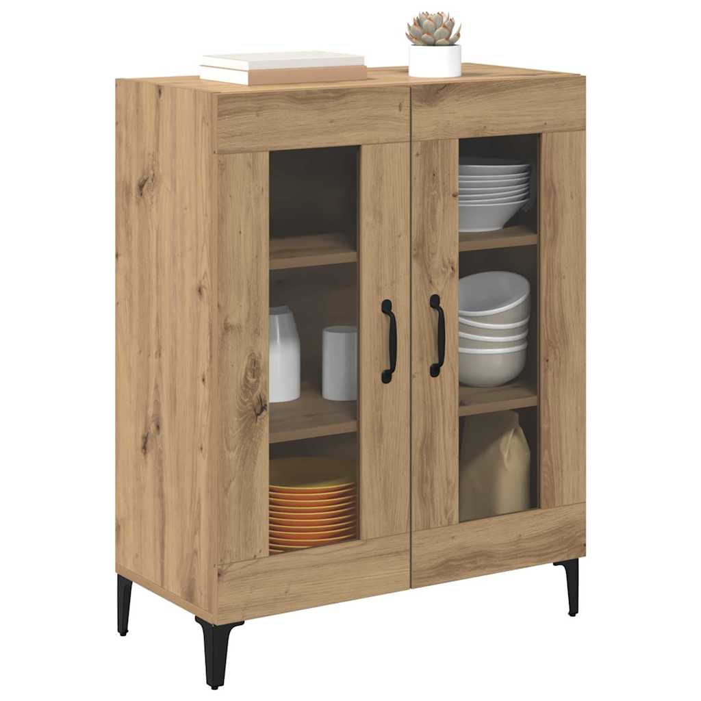Sideboard Artisan-Eiche 69,5 x 34 x 90 cm Verbundholz und Eisen