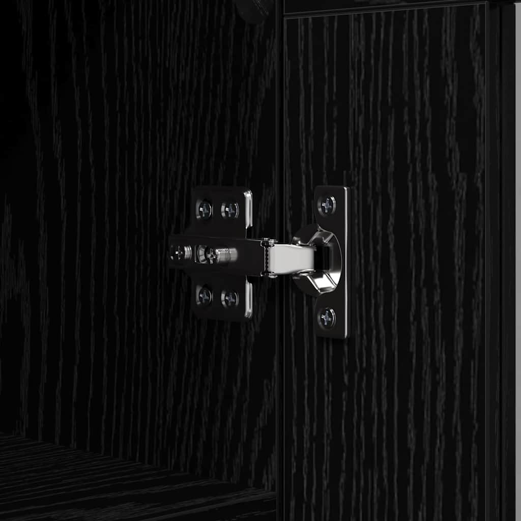 Sideboard Schwarz Eichen-Optik 69,5 x 34 x 90 cm