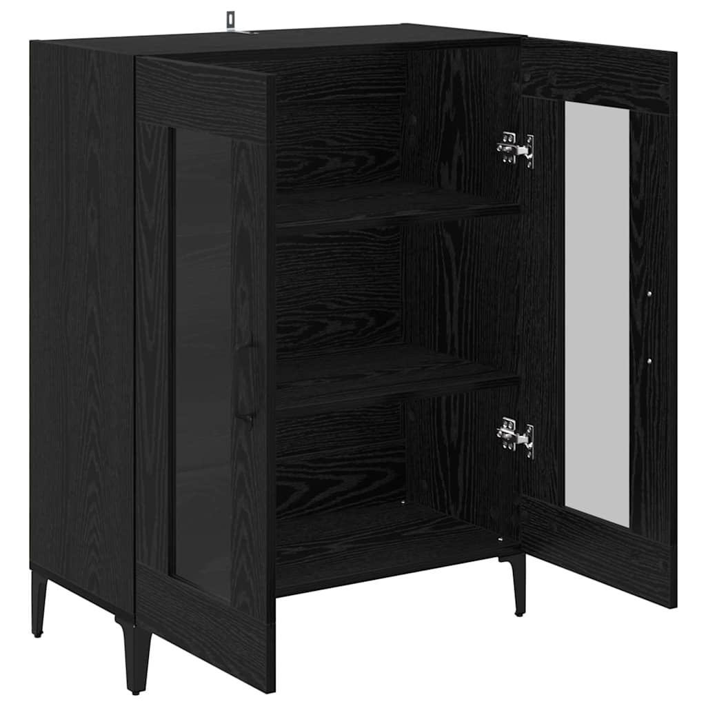 Sideboard Schwarz Eichen-Optik 69,5 x 34 x 90 cm