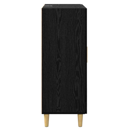 Sideboard Schwarz Eichen-Optik 69,5 x 34 x 90 cm Holzwerkstoff