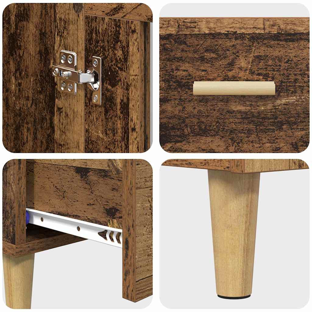 Highboard mit Schubladen Altholz 70 x 31 x 115 cm Holzwerkstoff