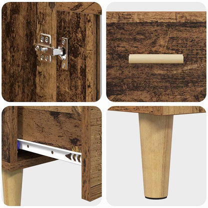 Highboard mit Schubladen Altholz 70 x 31 x 115 cm Holzwerkstoff