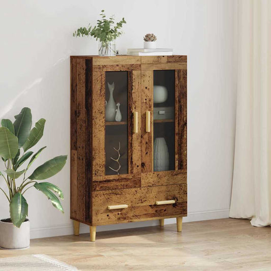 Highboard mit Schubladen Altholz 70 x 31 x 115 cm Holzwerkstoff