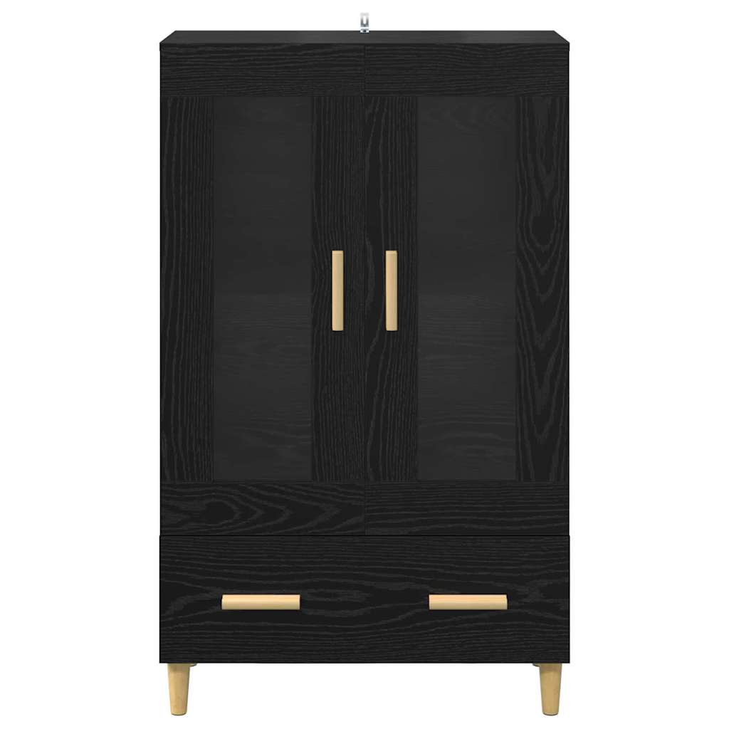 Highboard Schwarz Eichen-Optik 70 x 31 x 115 cm Holzwerkstoff