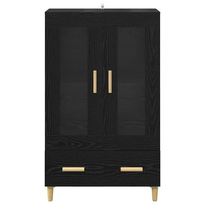 Highboard Schwarz Eichen-Optik 70 x 31 x 115 cm Holzwerkstoff
