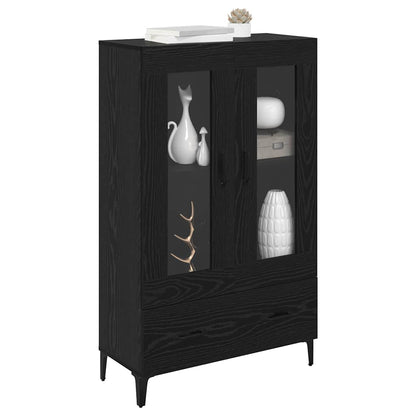 Highboard mit Schubladen Schwarz Eichen-Optik 70 x 31 x 115 cm