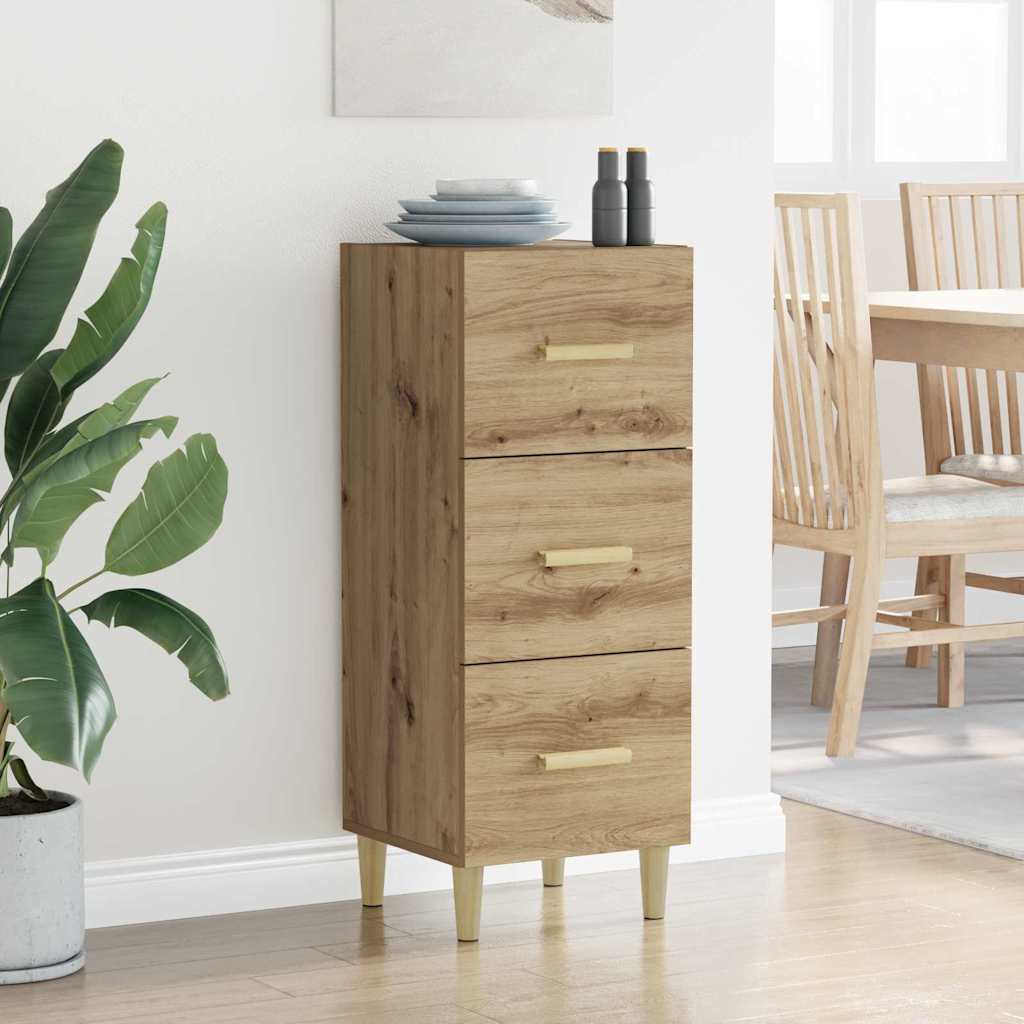 Sideboard Eiche handwerklich 34,5 x 34 x 90 cm Holzwerkstoff