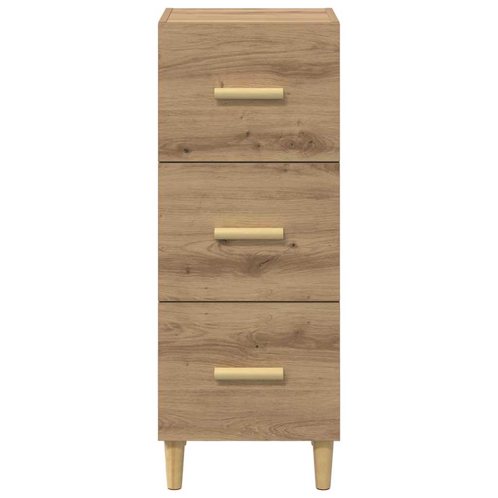 Sideboard Eiche handwerklich 34,5 x 34 x 90 cm Holzwerkstoff