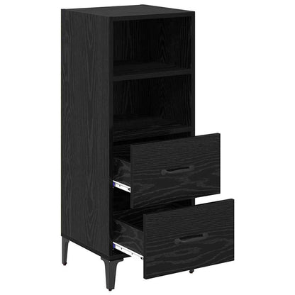 Sideboard Schwarz Eichen-Optik 34 x 34,5 x 90 cm Holzwerkstoff