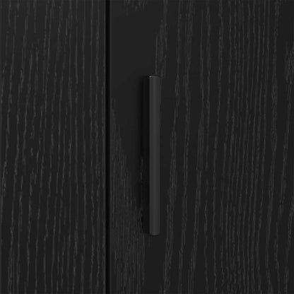 Sideboard Schwarze Eiche 40 x 33 x 70 cm Holzwerkstoff