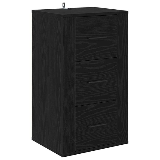 Sideboard Schwarze Eiche 40 x 33 x 70 cm Holzwerkstoff