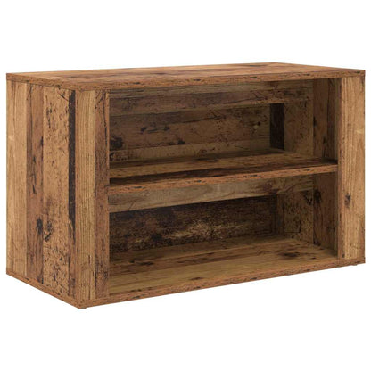 Schuhregal mit Regal Altholz 75 x 35 x 45 cm Holzwerkstoff